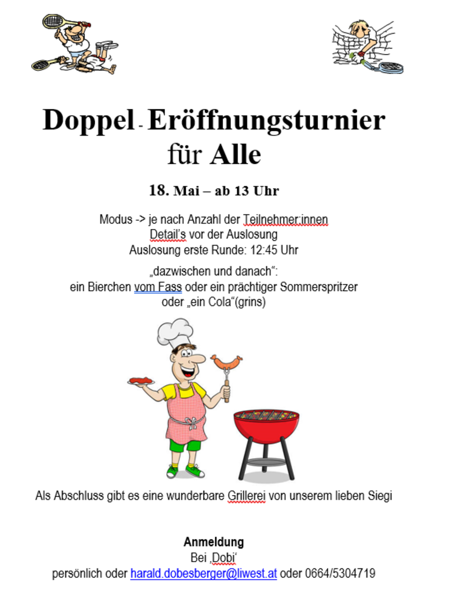 Eröffnungsturnier am Sonntag, 18.05.2025